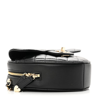 Chanel Lambskin Quilted CC In Love Heart Bag Black 4 of 11
