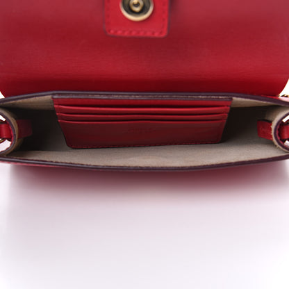Chloe Suede Calfskin Mini Faye Shoulder Bag Tulip Red 5 of 13