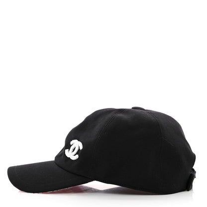 Chanel Cotton Beaded CC Cap Hat Black 6 of 10