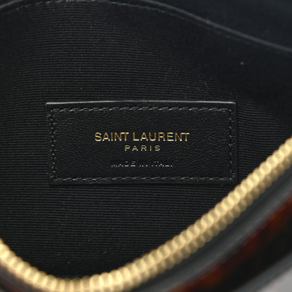 Saint Laurent Patent Tartarugato Monogram Bill Pouch Tortoise Brown 6 of 8