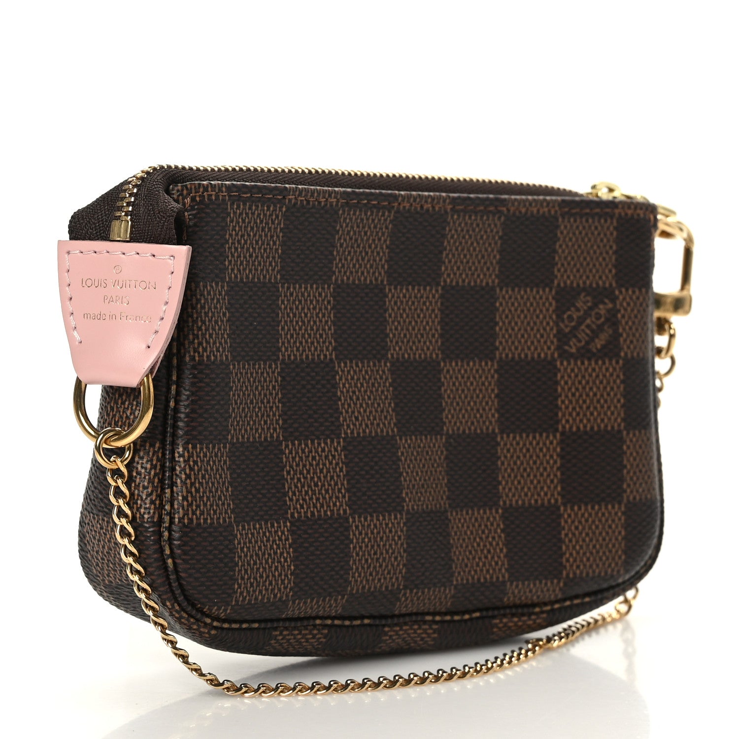 Louis Vuitton Damier Ebene 2020 Christmas Animation Big Wheel Mini Pochette Accessories Rose Ballerine 3 of 9