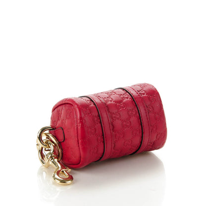 Gucci Guccissima Mini Boston Bag Charm Raspberry Red 4 of 8