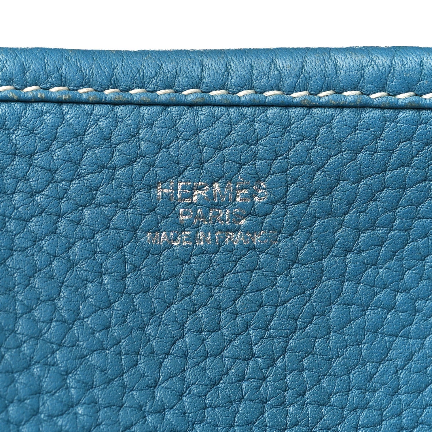 Hermes Taurillon Clemence Evelyne III GM Blue Jean 6 of 16