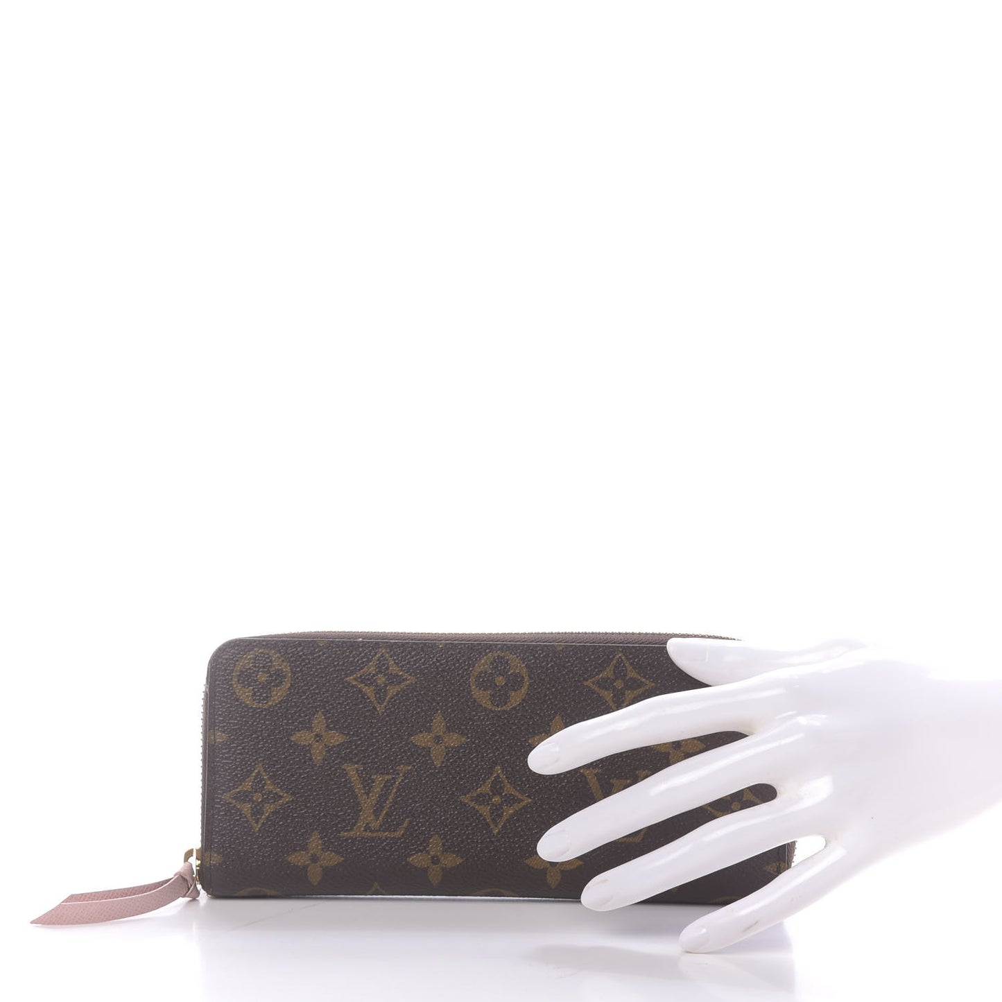 Monogram Clemence Wallet Rose Ballerine