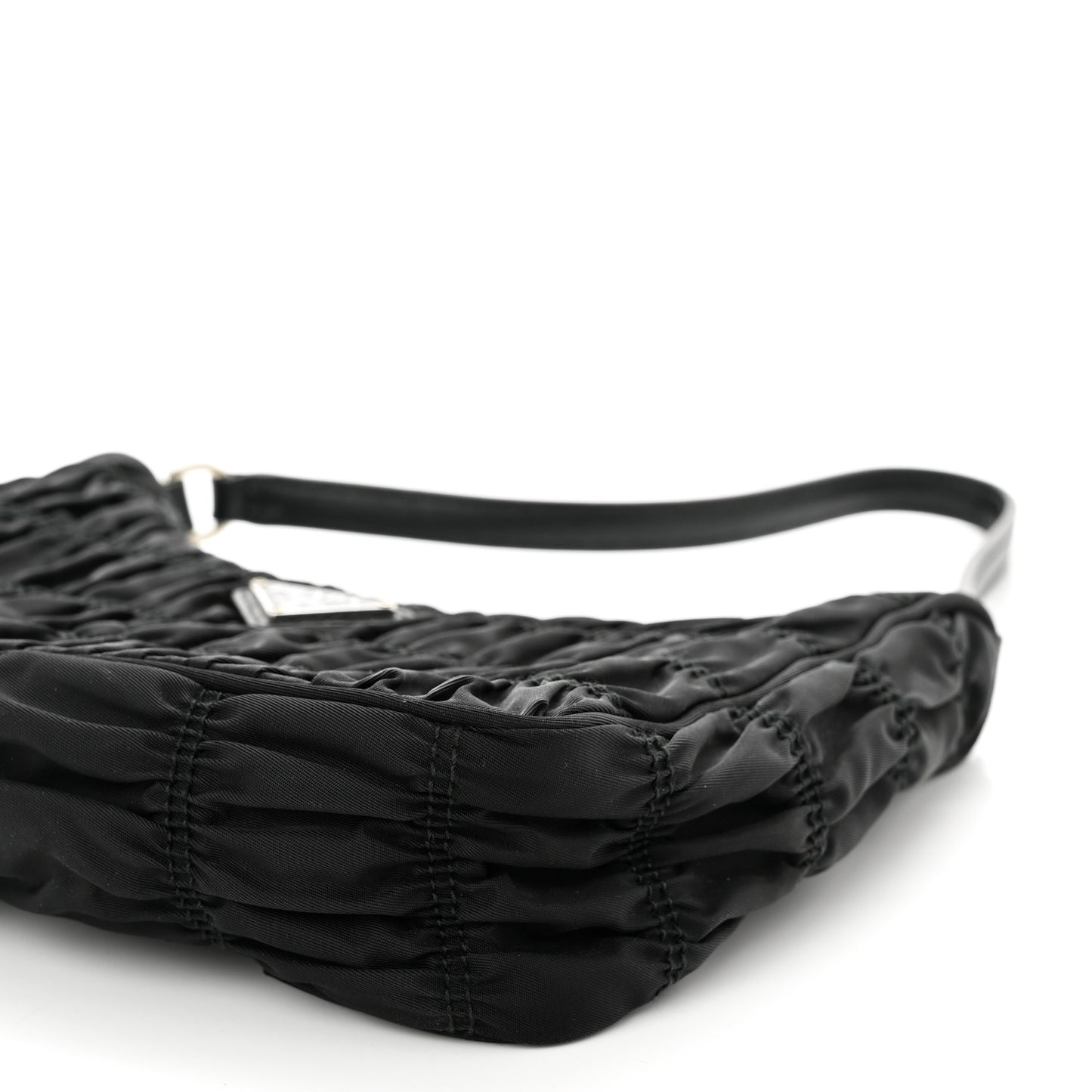 Tessuto Nylon Gaufre Shoulder Bag Black