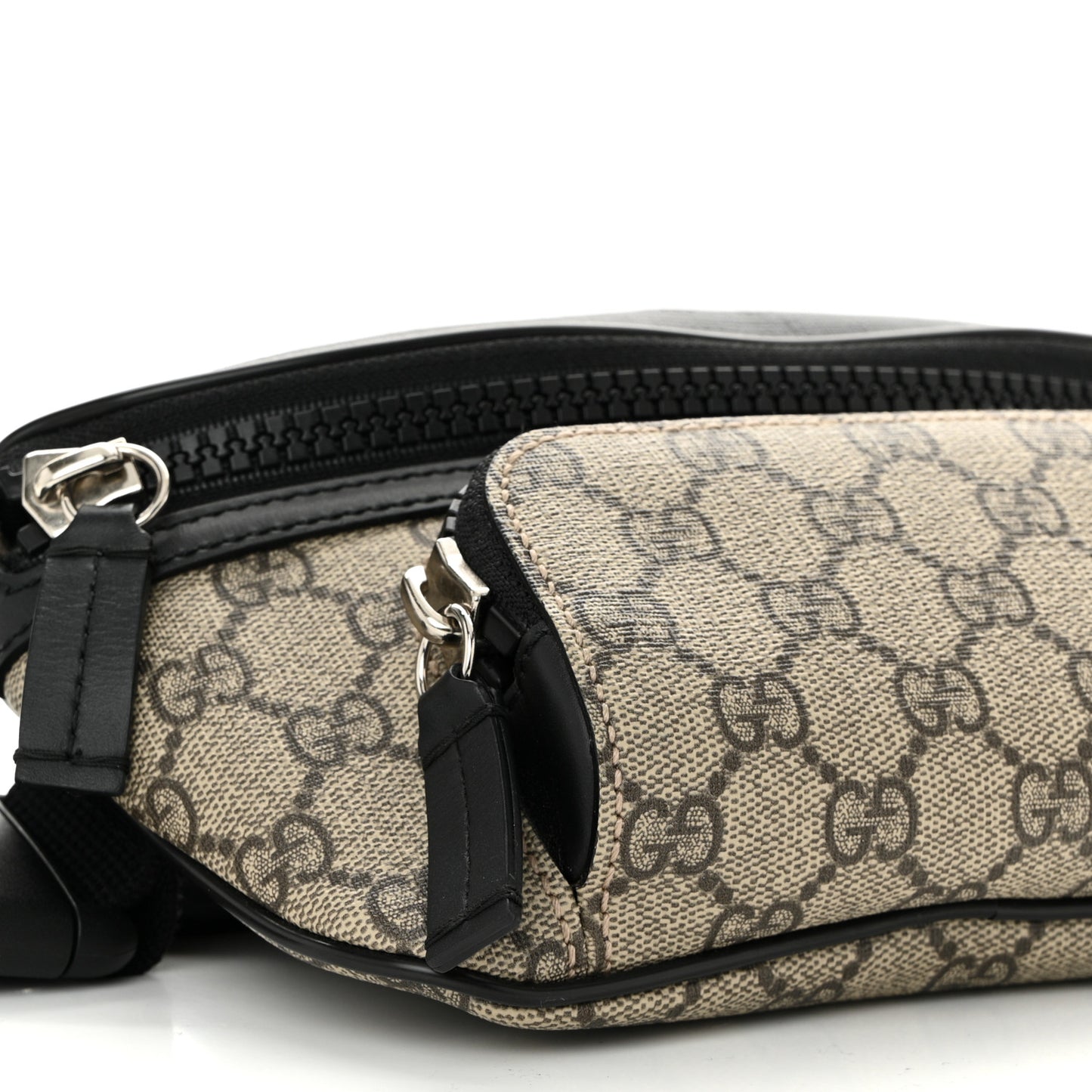 GG Supreme Monogram Belt Bag Black