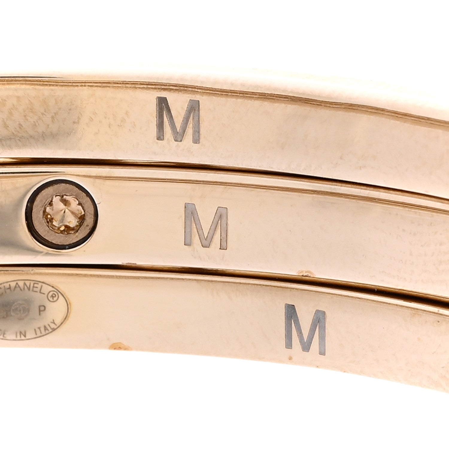 Chanel Crystal CC Bangle Set of 3 Gold 4 of 6