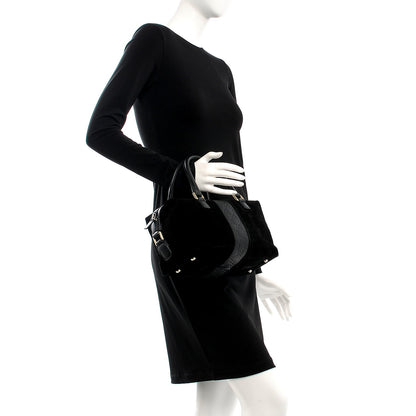 Gucci Suede Guccissima Small Boston Black 2 of 9