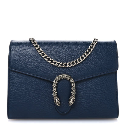 Gucci Dollar Calfskin Crystal Mini Dionysus Chain Wallet Blue Agata Black Diamond 1 of 12
