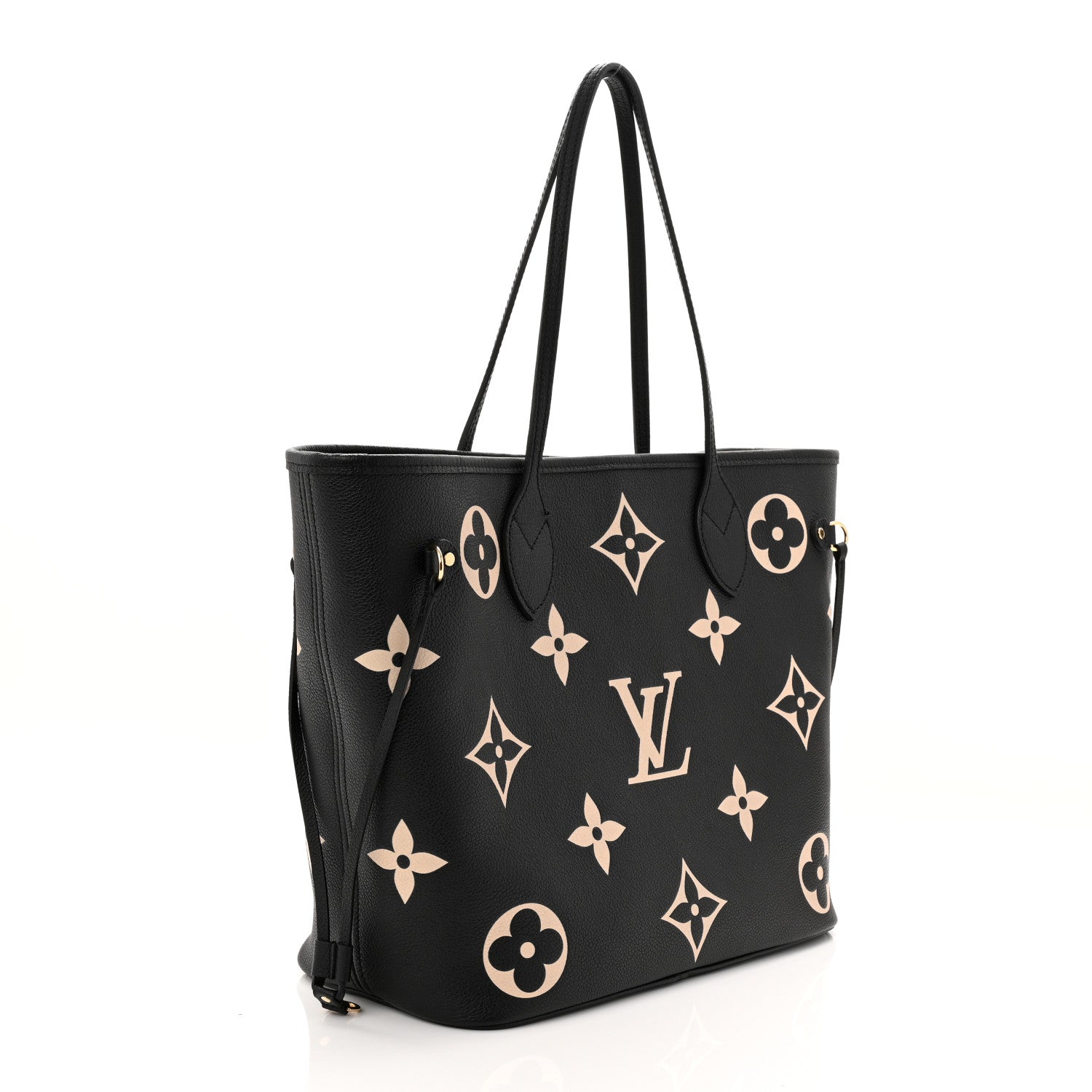 Louis Vuitton Empreinte Monogram Giant Neverfull MM Black Beige