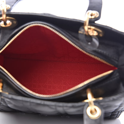 Christian Dior Lambskin Cannage Medium Lady Dior Black 5 of 14