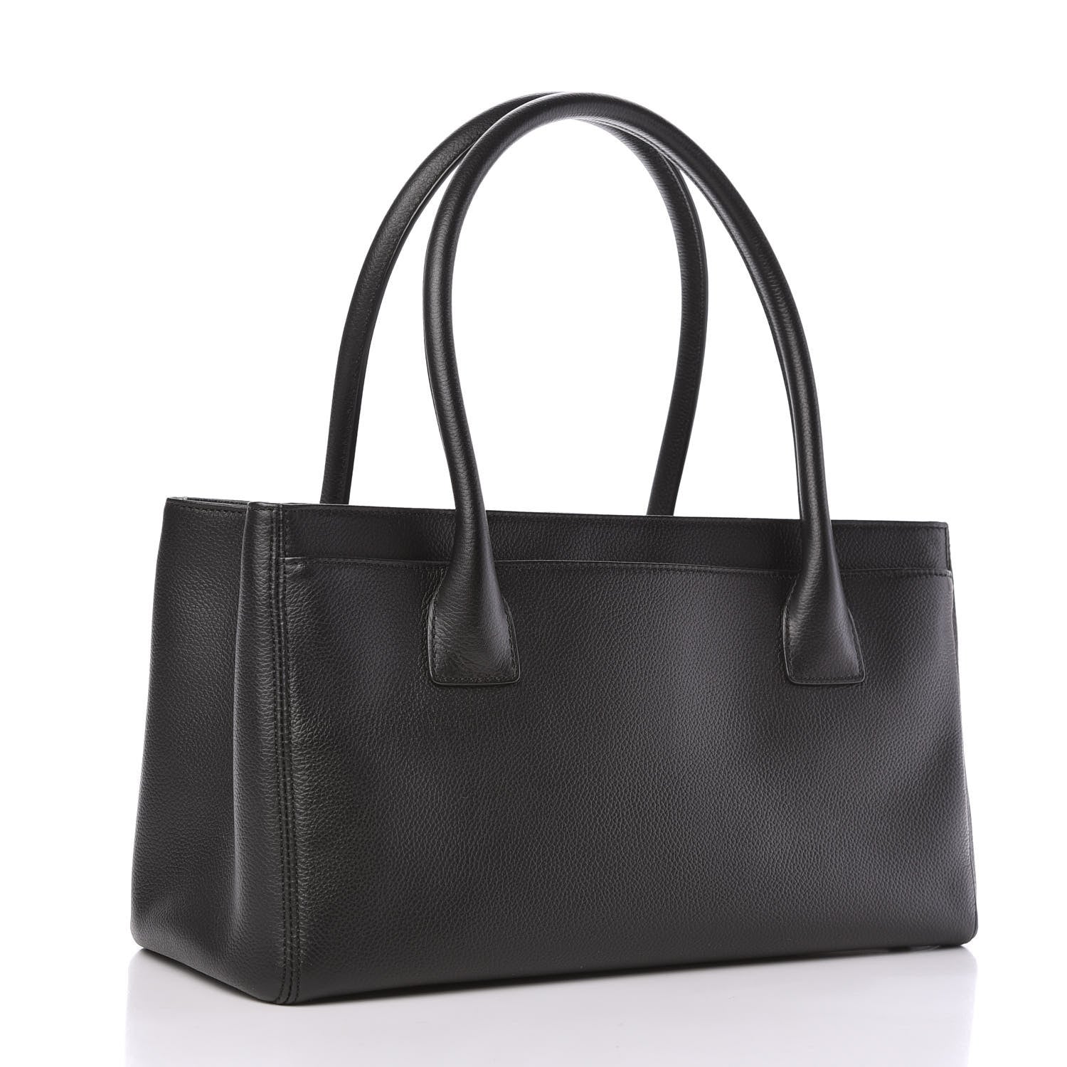 Chanel Calfskin Small Cerf Executive Shopper Tote Black 3 of 10