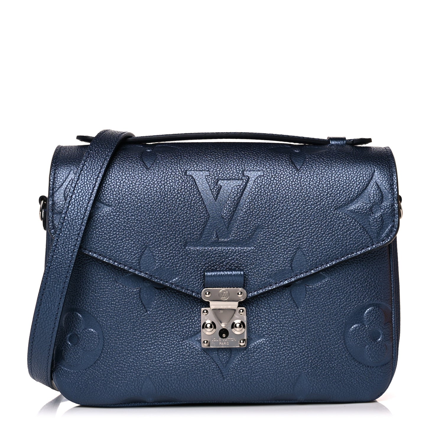 Metallic Empreinte Monogram Giant Pochette Metis Navy Nacre