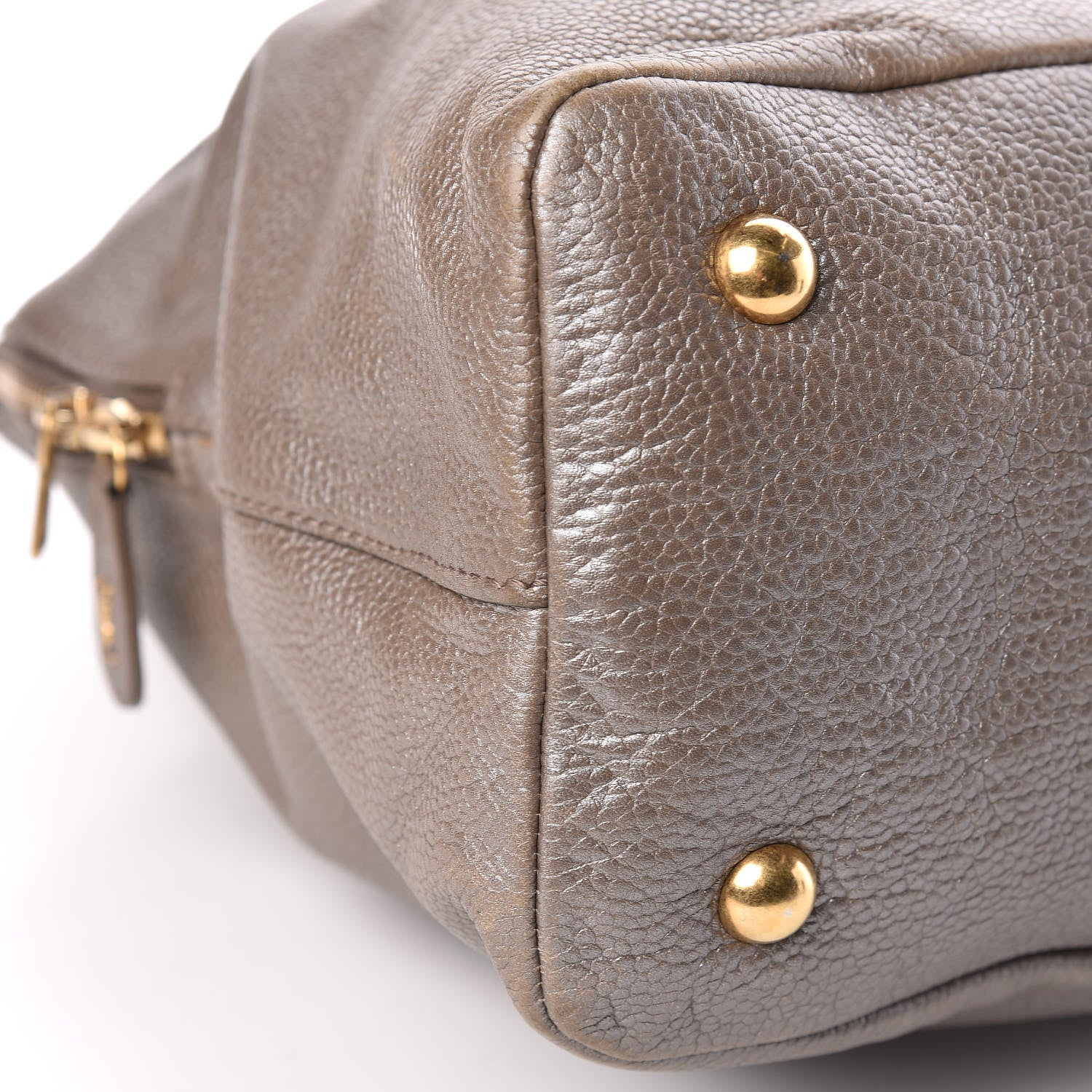 Saint Laurent Metallic Calfskin Large Calypso Tote Grey 5 of 14