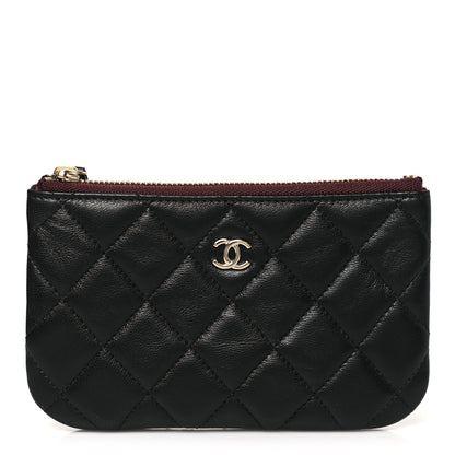 Chanel Lambskin Quilted Small Cosmetic Case Black 1 of 9