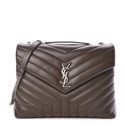 Saint Laurent Calfskin Y Quilted Monogram Medium Loulou Chain Satchel Faggio 1 of 11