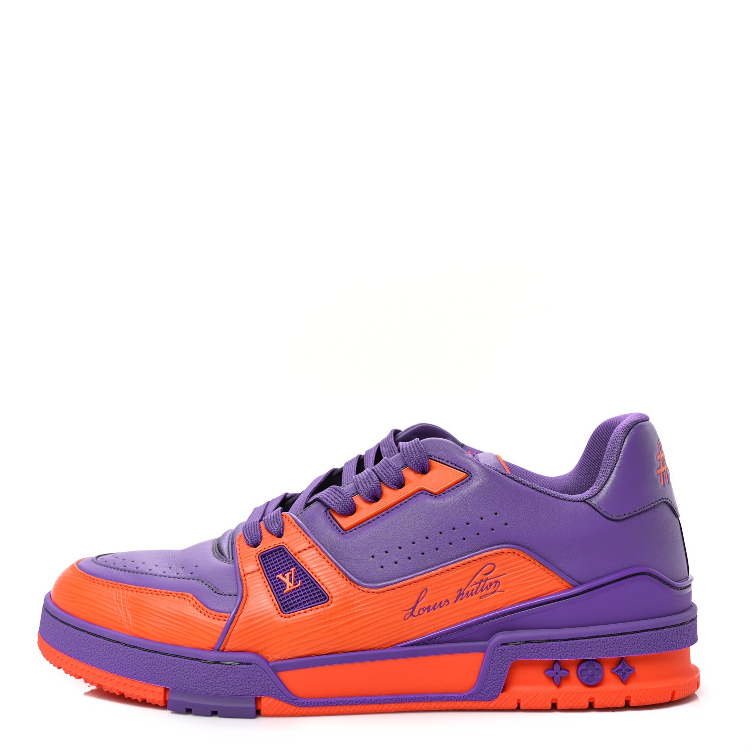 Louis Vuitton Calfskin Epi Mens LV Trainer Sneakers 9 Violet 1 of 9