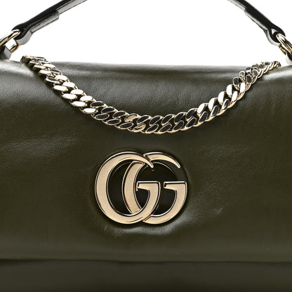 Gucci Lambskin Mini GG Milano Top Handle Shoulder Bag Green 8 of 10
