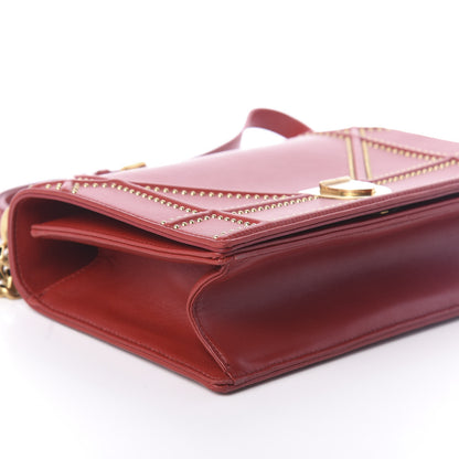 Christian Dior Calfskin Studded Medium Diorama Flap Bag Red 8 of 9