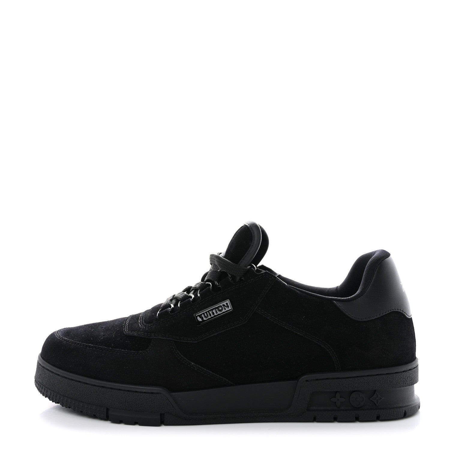 Louis Vuitton Suede Mens LV Trainer Sneakers 9 Black 1 of 10