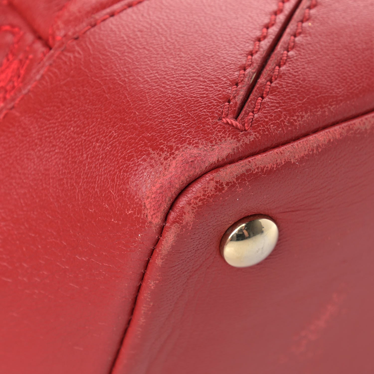 Versace Barocco Quilted Nappa Altea Vanitas Satchel Red 9 of 22