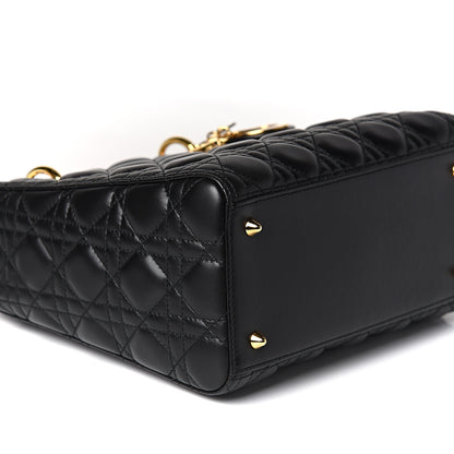 Christian Dior Lambskin Cannage Medium Lady Dior Black 7 of 8
