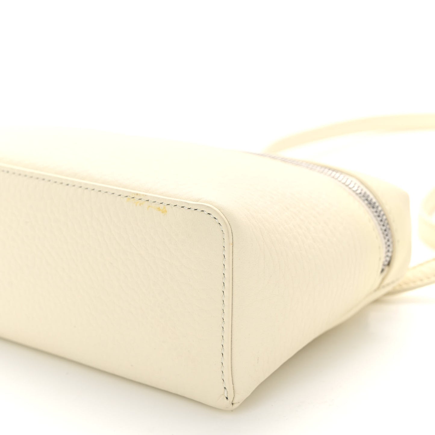 Grained Calfskin L19 Extra Pocket Pouch Whisper White
