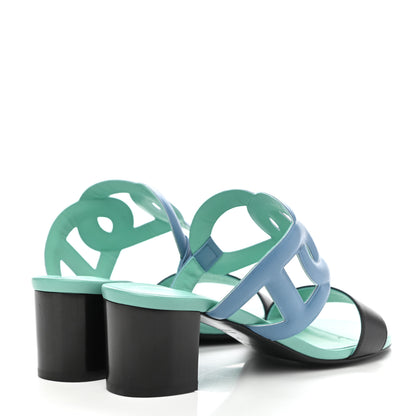 Hermes Nappa Bikini Sandals 37 Multicolore Vert Absinthe 4 of 8