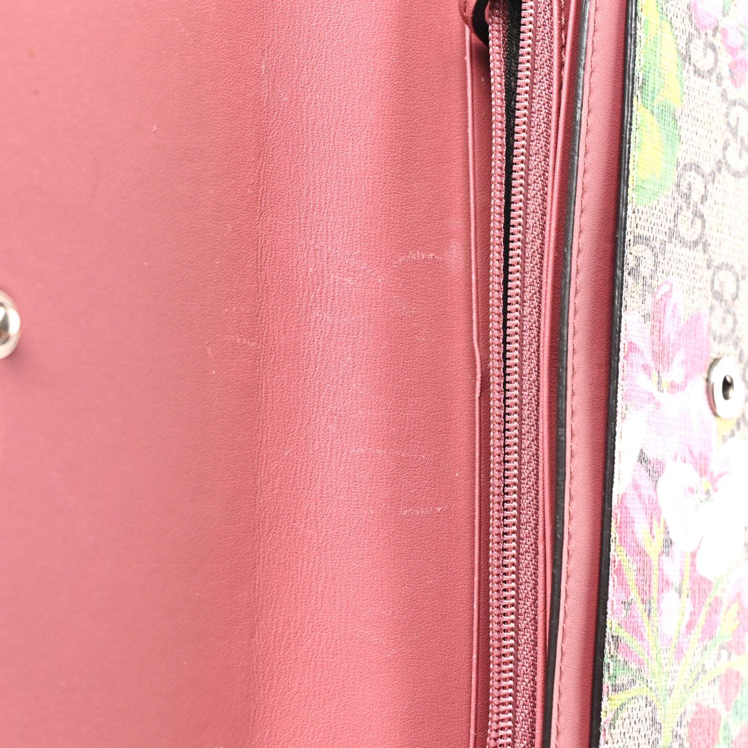 Gucci GG Supreme Monogram Blooms Continental Wallet Beige Multicolor Dry Rose 6 of 9