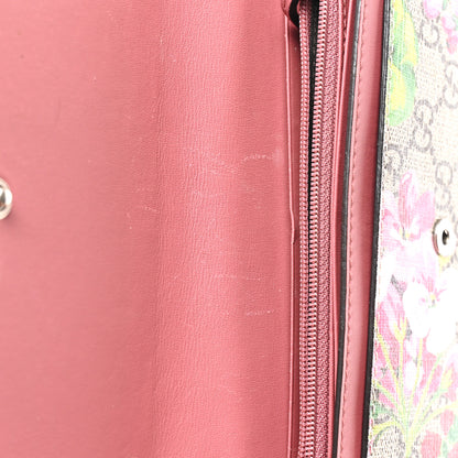 Gucci GG Supreme Monogram Blooms Continental Wallet Beige Multicolor Dry Rose 6 of 9