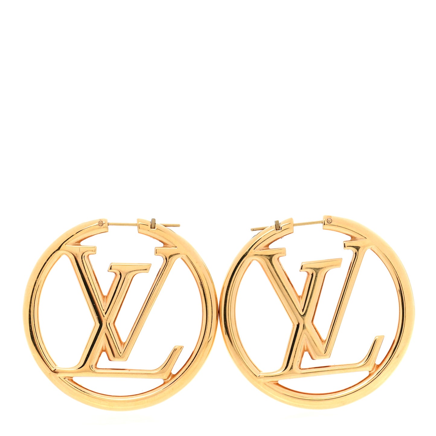 Metal Louise Hoop Earrings Gold