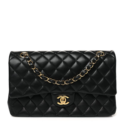 Chanel Lambskin Quilted Medium Double Flap Black 1 of 11