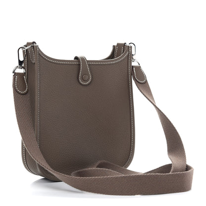 Hermes Taurillon Clemence Evelyne TPM Etoupe 3 of 9