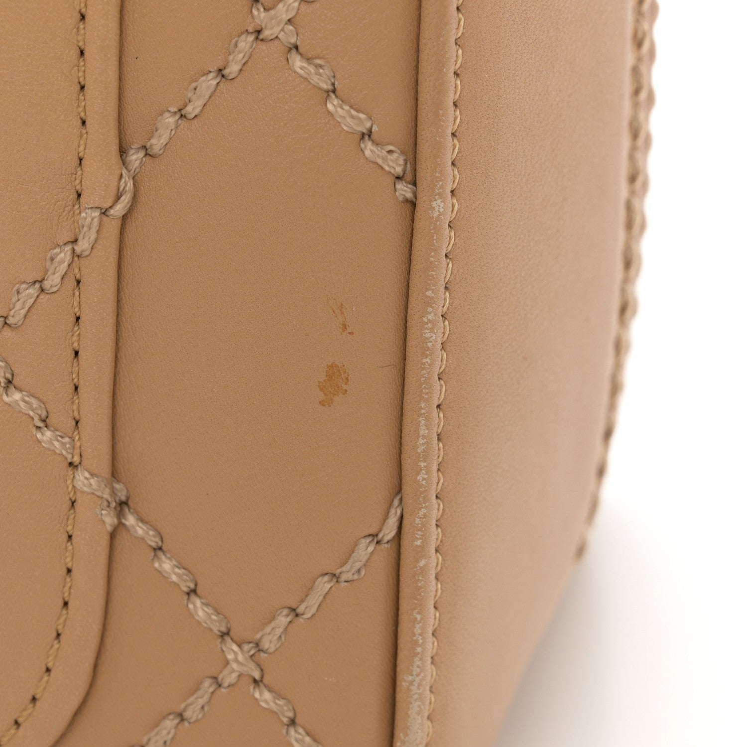 Chanel Calfskin Wild Stitch Top Handle Bag Beige 16 of 20