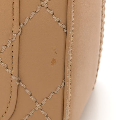 Chanel Calfskin Wild Stitch Top Handle Bag Beige 16 of 20
