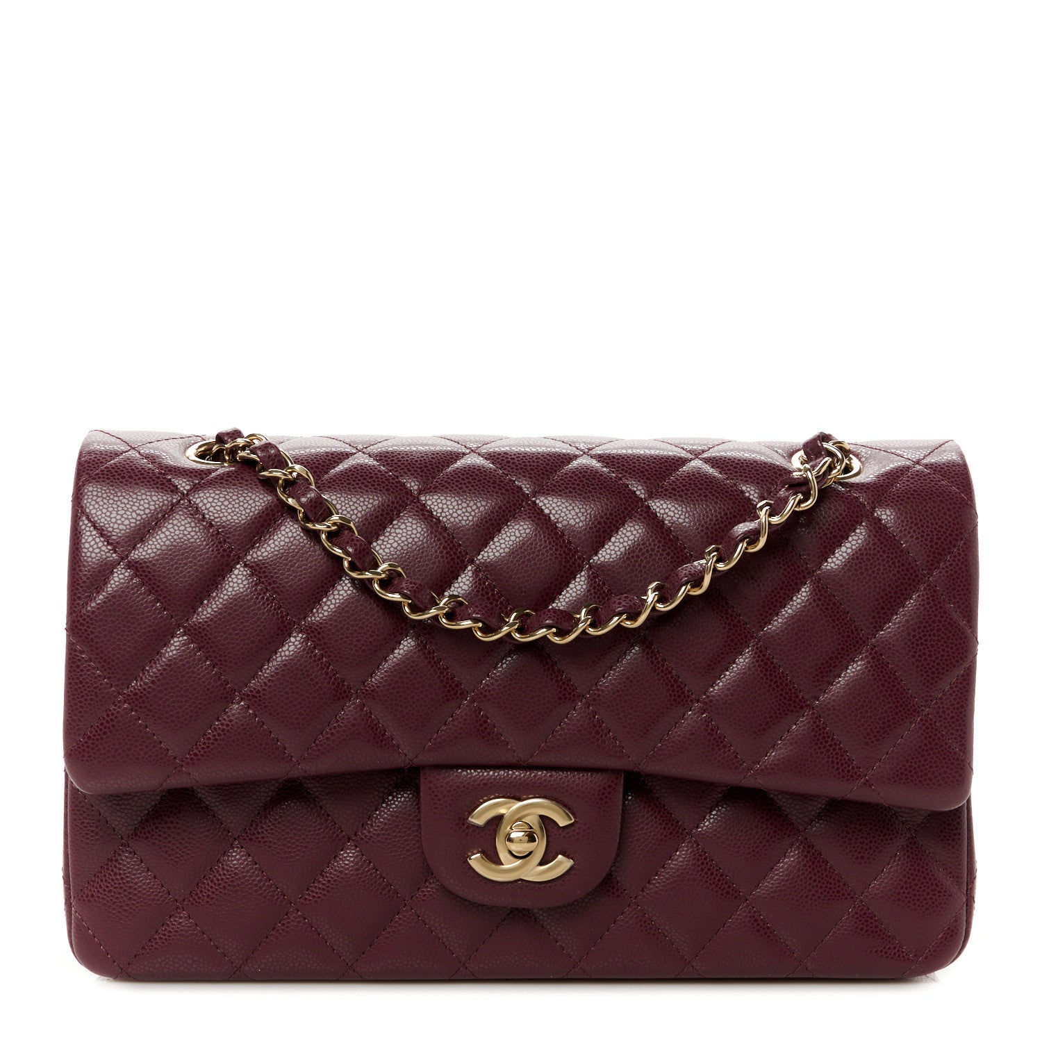 Chanel Caviar Quilted Medium Double Flap Burgundy 1 of 12