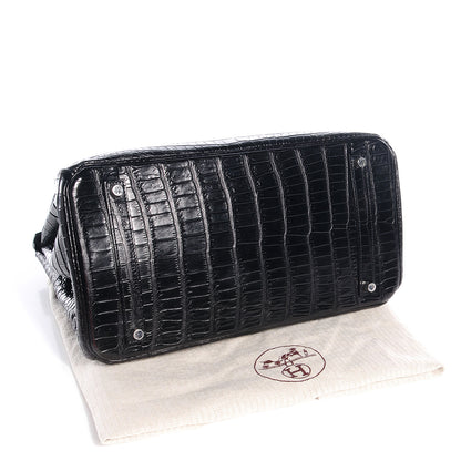 Hermes Matte Porosus Crocodile Birkin 35 Black 4 of 10