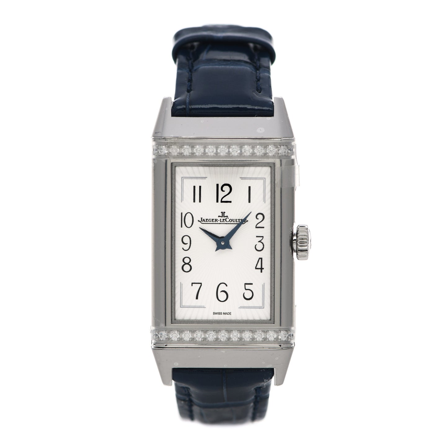 Stainless Steel Alligator Diamond 20mm Reverso One MonoFace Quartz Watch Q3288420