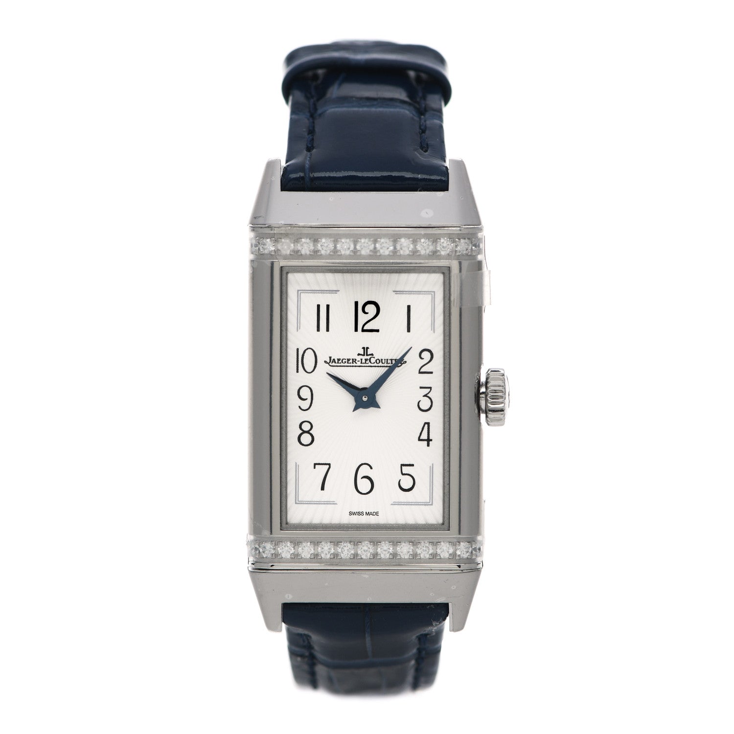 Jaeger-LeCoultre Stainless Steel Alligator Diamond 20mm Reverso One MonoFace Quartz Watch Q3288420 1 of 5