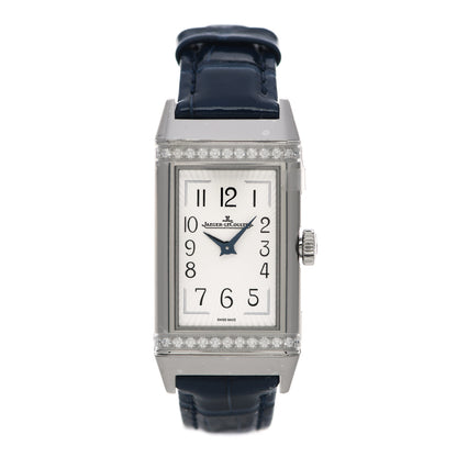 Jaeger-LeCoultre Stainless Steel Alligator Diamond 20mm Reverso One MonoFace Quartz Watch Q3288420 1 of 5