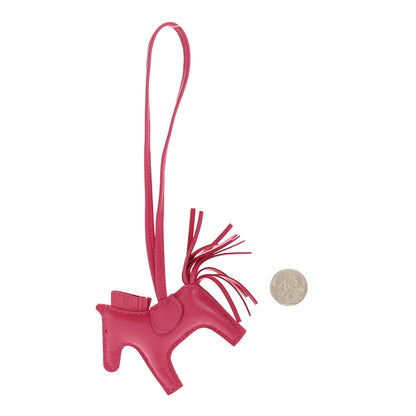 Hermes Milo Lambskin Grigri Rodeo Horse Bag Charm PM Rose Mexico 1 of 4