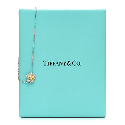 Tiffany Platinum 18K Yellow Gold Diamond Garden Flower Bracelet 4 of 4
