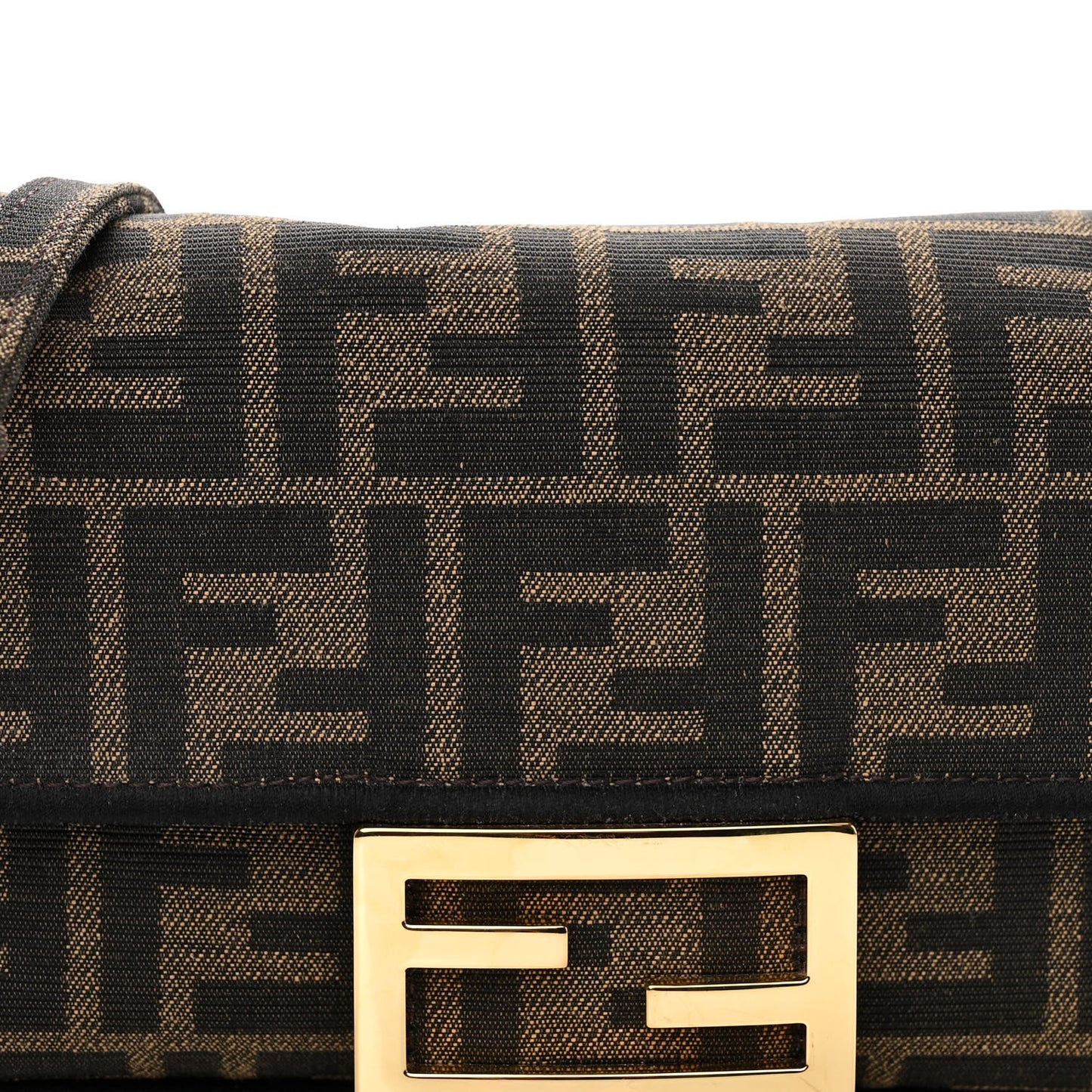 Fabric Jacquard FF 1974 Mini Baguette Tobacco Moro Black