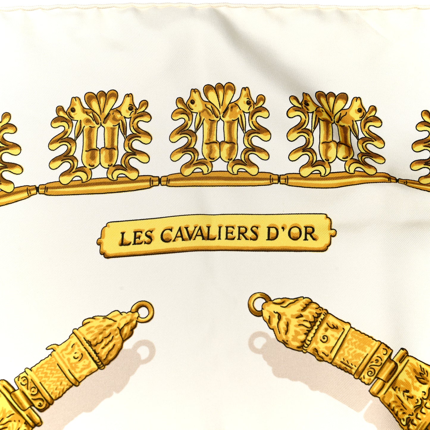 Silk Mousseline Les Cavaliers D'Or Scarf 90