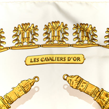 Hermes Silk Mousseline Les Cavaliers D'Or Scarf 90 5 of 6
