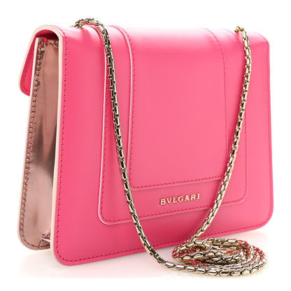 Bulgari Calfskin Small Serpenti Forever Snake Strap Crossbody Bag Pink 4 of 11