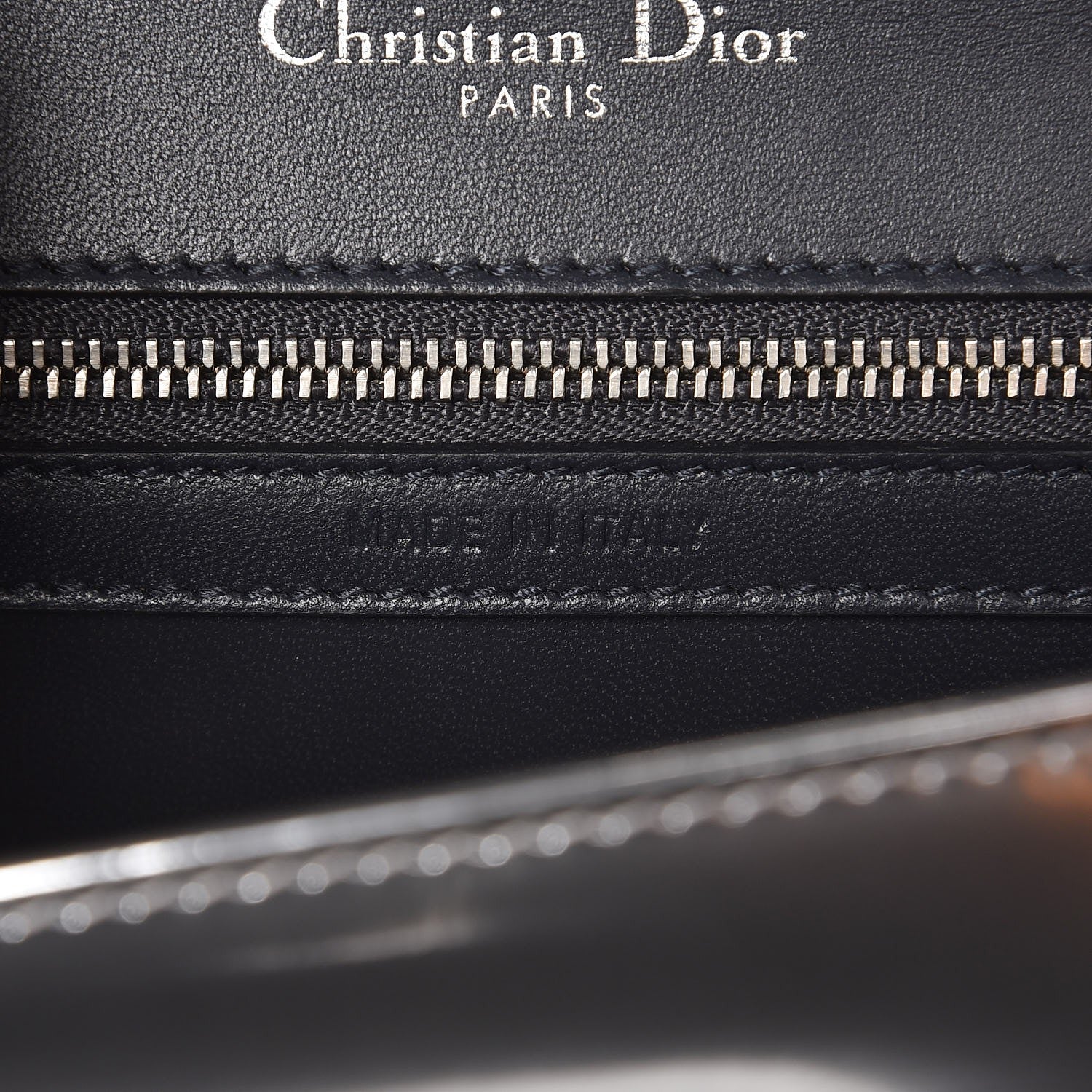 Christian Dior Metallic Patent Micro-Cannage Small Diorama Flap Bag Silver 7 of 8