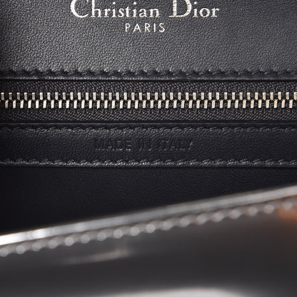 Christian Dior Metallic Patent Micro-Cannage Small Diorama Flap Bag Silver 7 of 8
