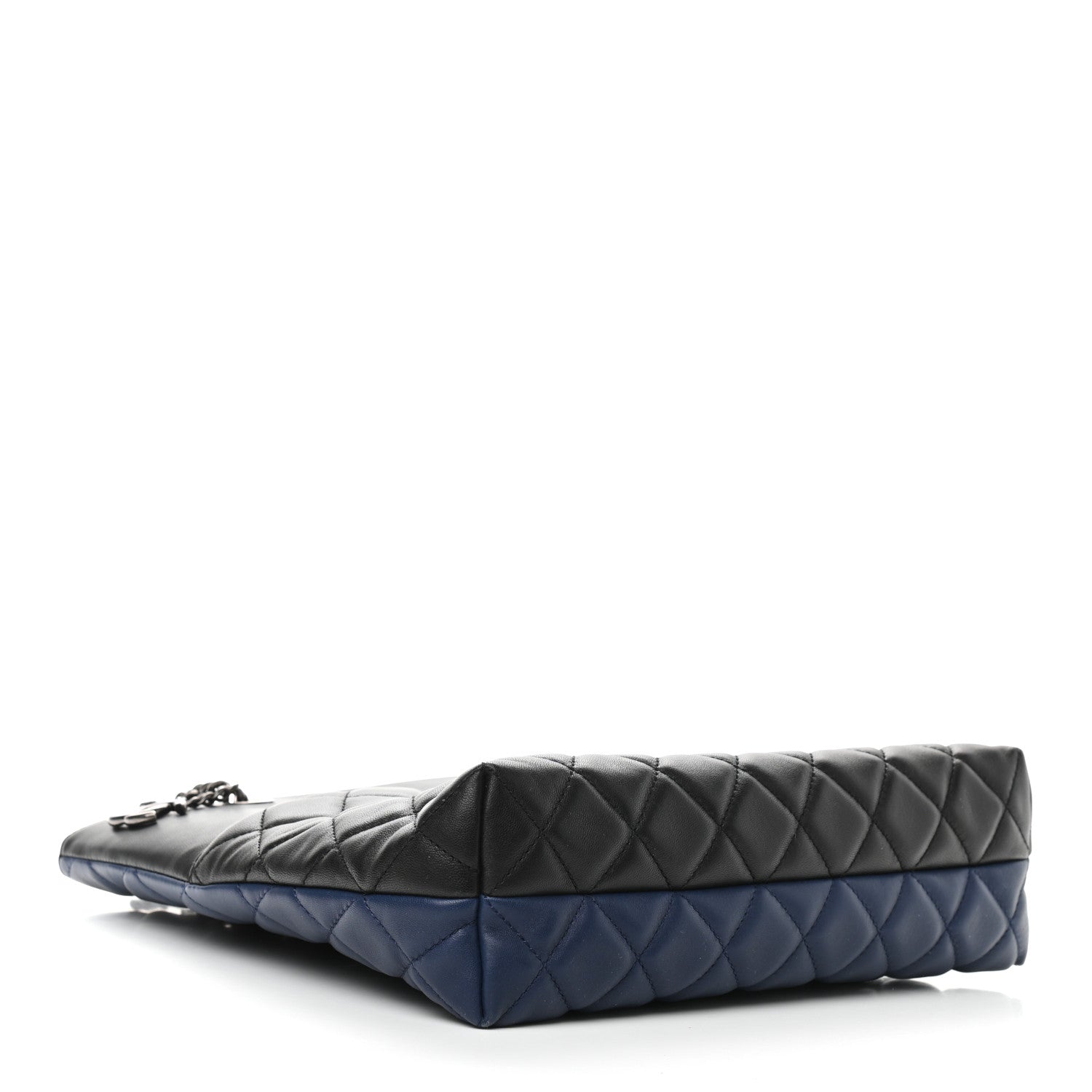 Chanel Lambskin Quilted Small Urban Delight Tote Black Blue 4 of 10