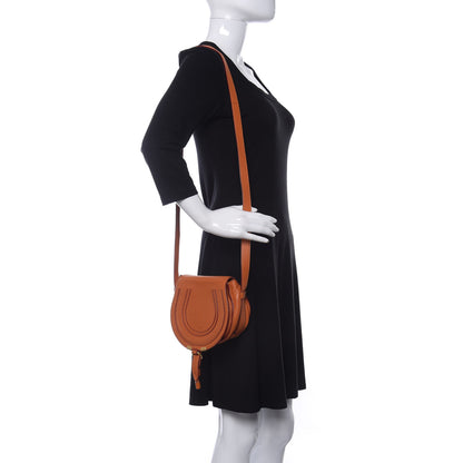 Chloe Calfskin Mini Marcie Round Crossbody Bag Orange 2 of 9